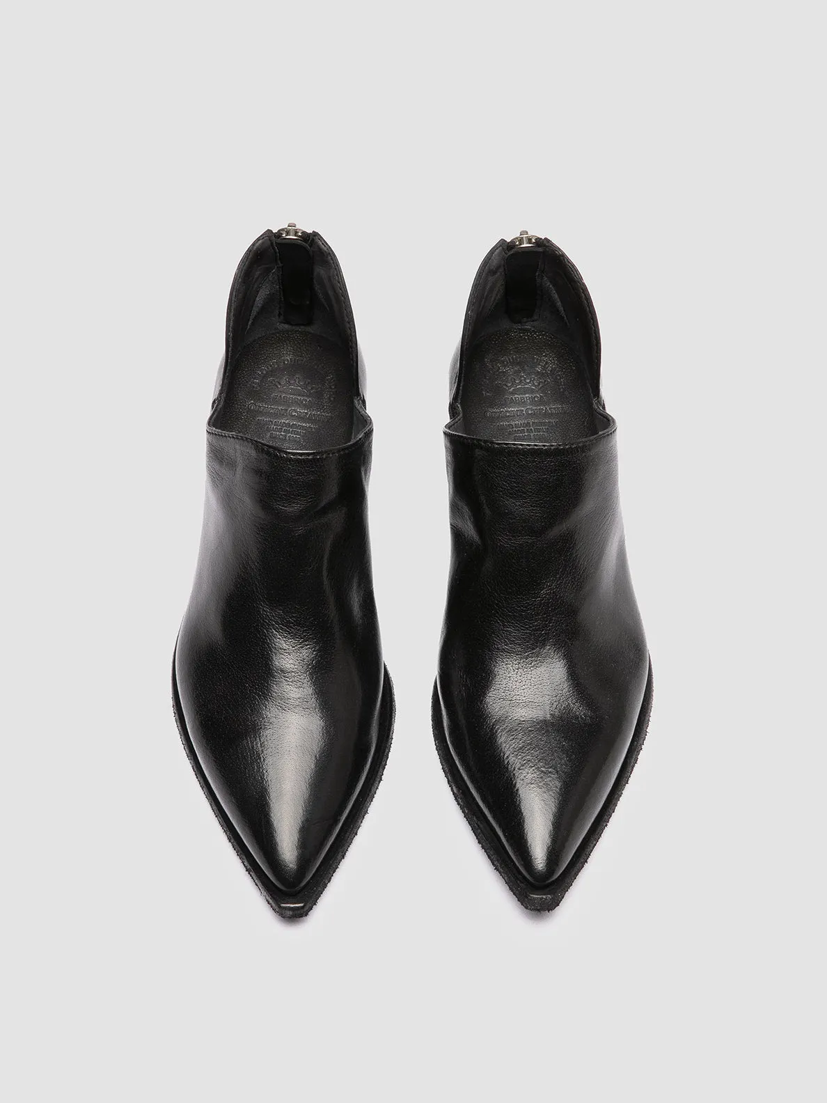 Fleece Soft Work Wear NOELIE DD 106 - Black Leather Zipped Boots