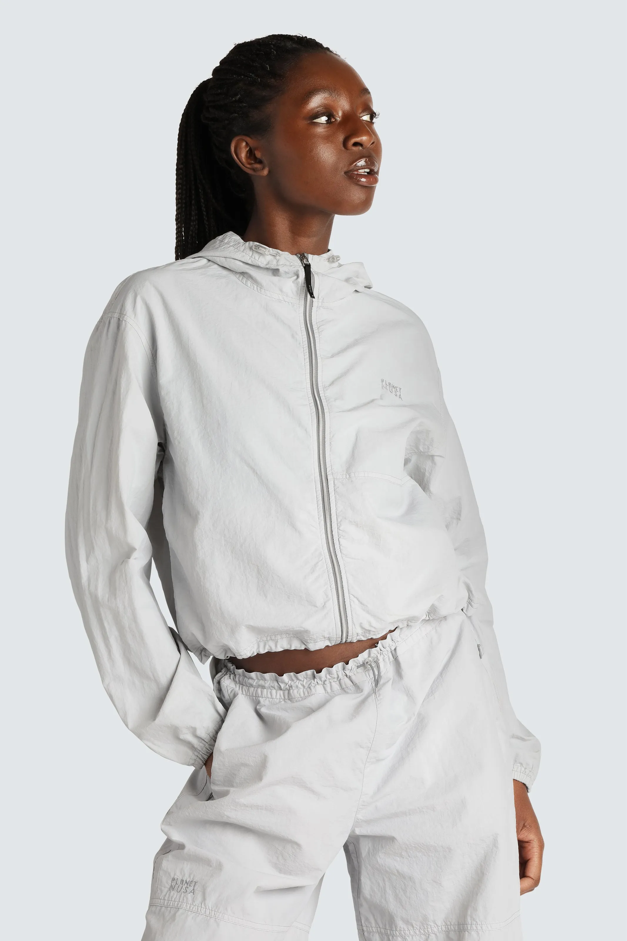 WIND1 CROPPED HOODED JACKET Thermal Insulated Jacket Sleek Layer Look