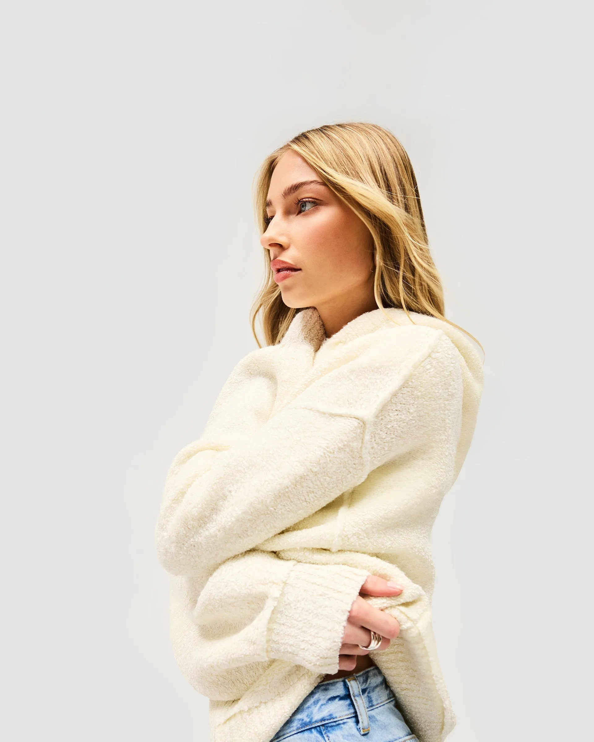 Lightweight Form Whip Hoodie - Antique White