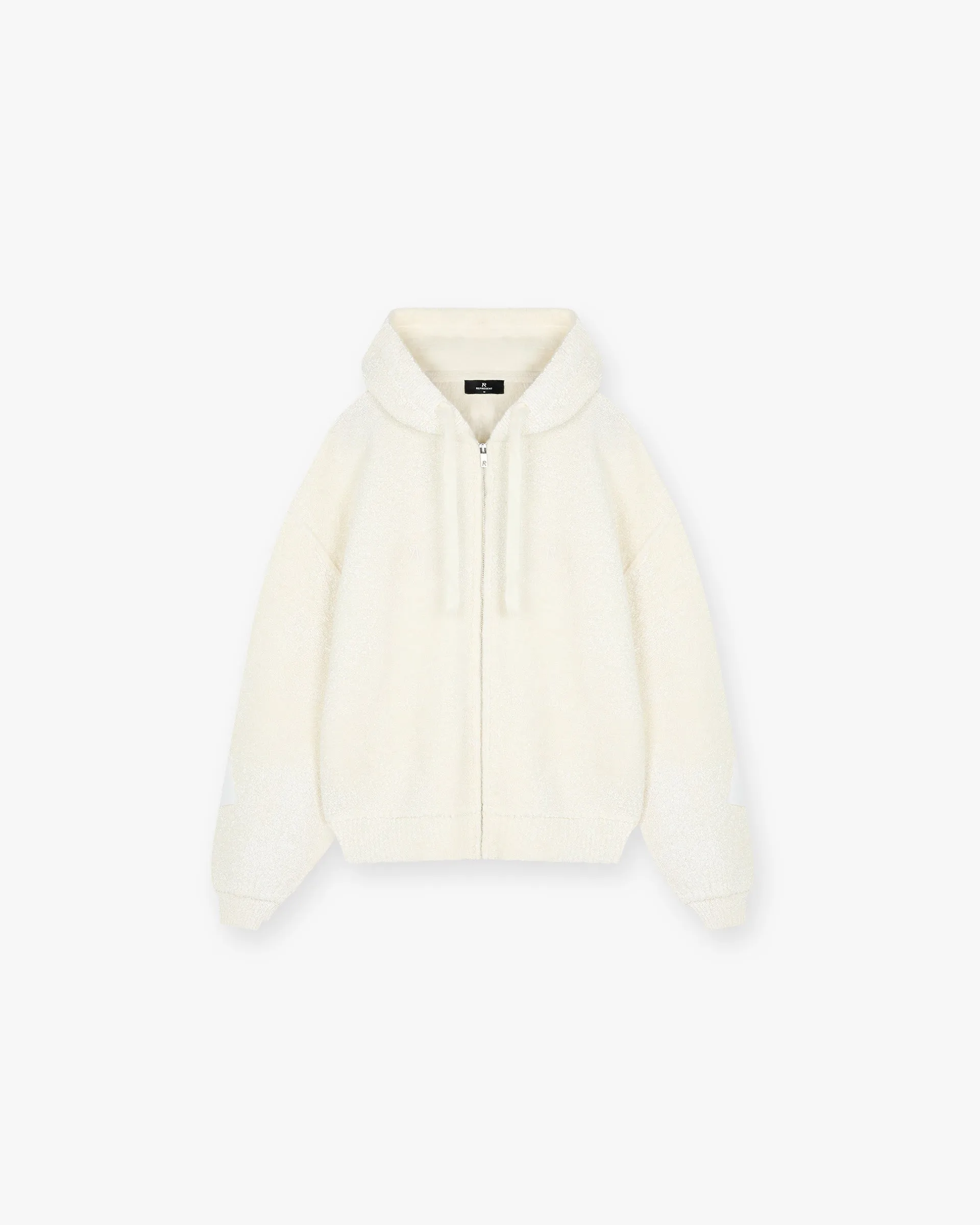 Lattice Pattern Whip Hoodie - Antique White