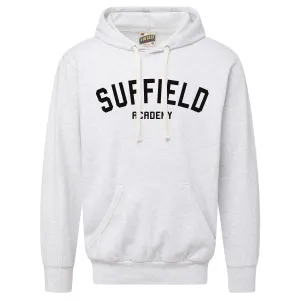 MV Sport White Hoodie with Black Suffield Academy Simple Layer Stain-Resistant