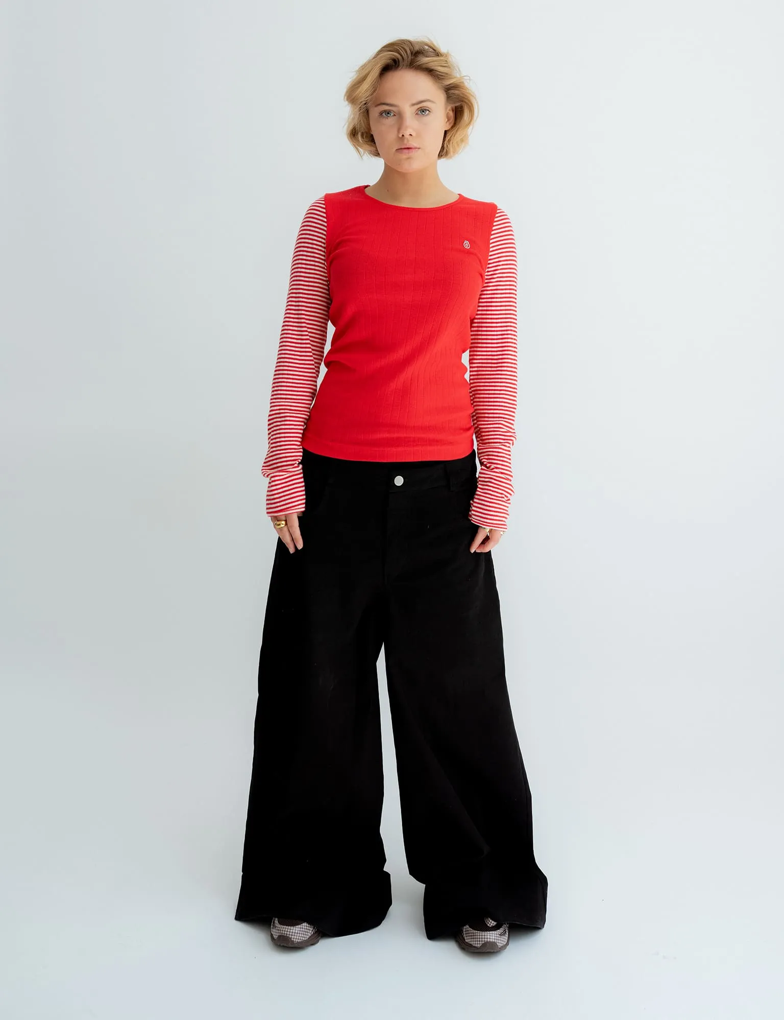 Nabia Pants, Black Comfy Shape HighDensityWeave