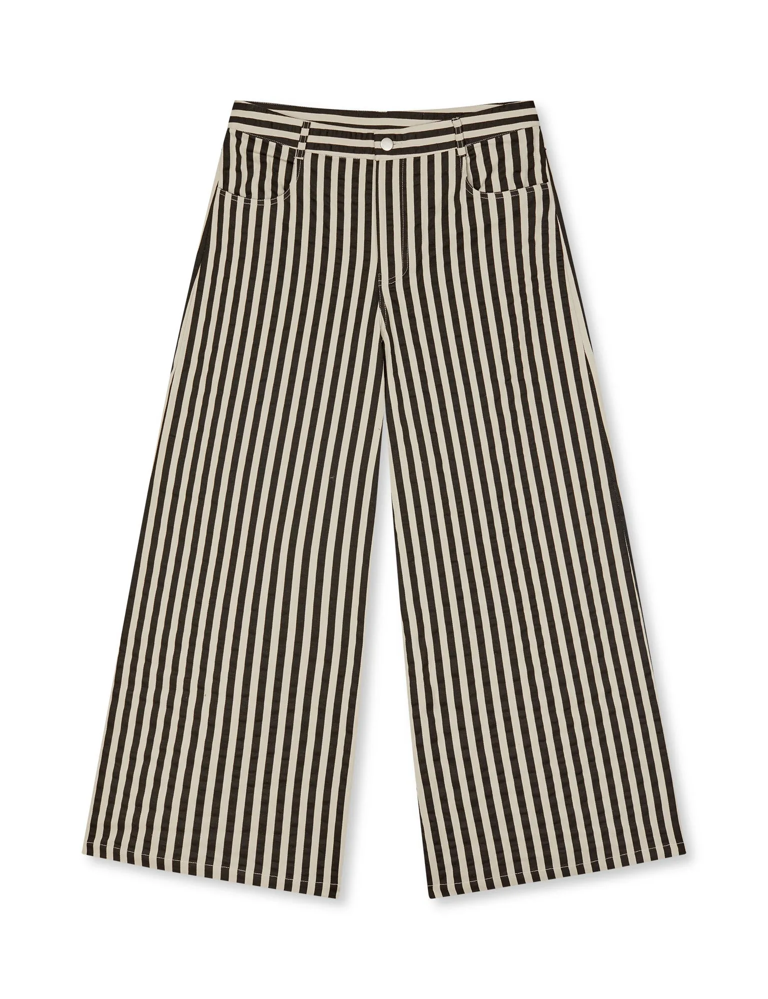 Nabia Pants, Black/White Stripes Breathable Base Basic Stretch