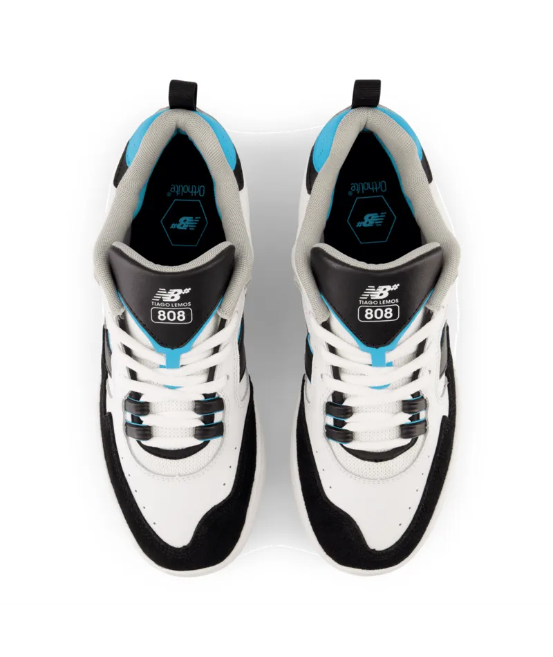 New Balance Numeric NM808BYS Tiago White/Black/Teal Flexible Step