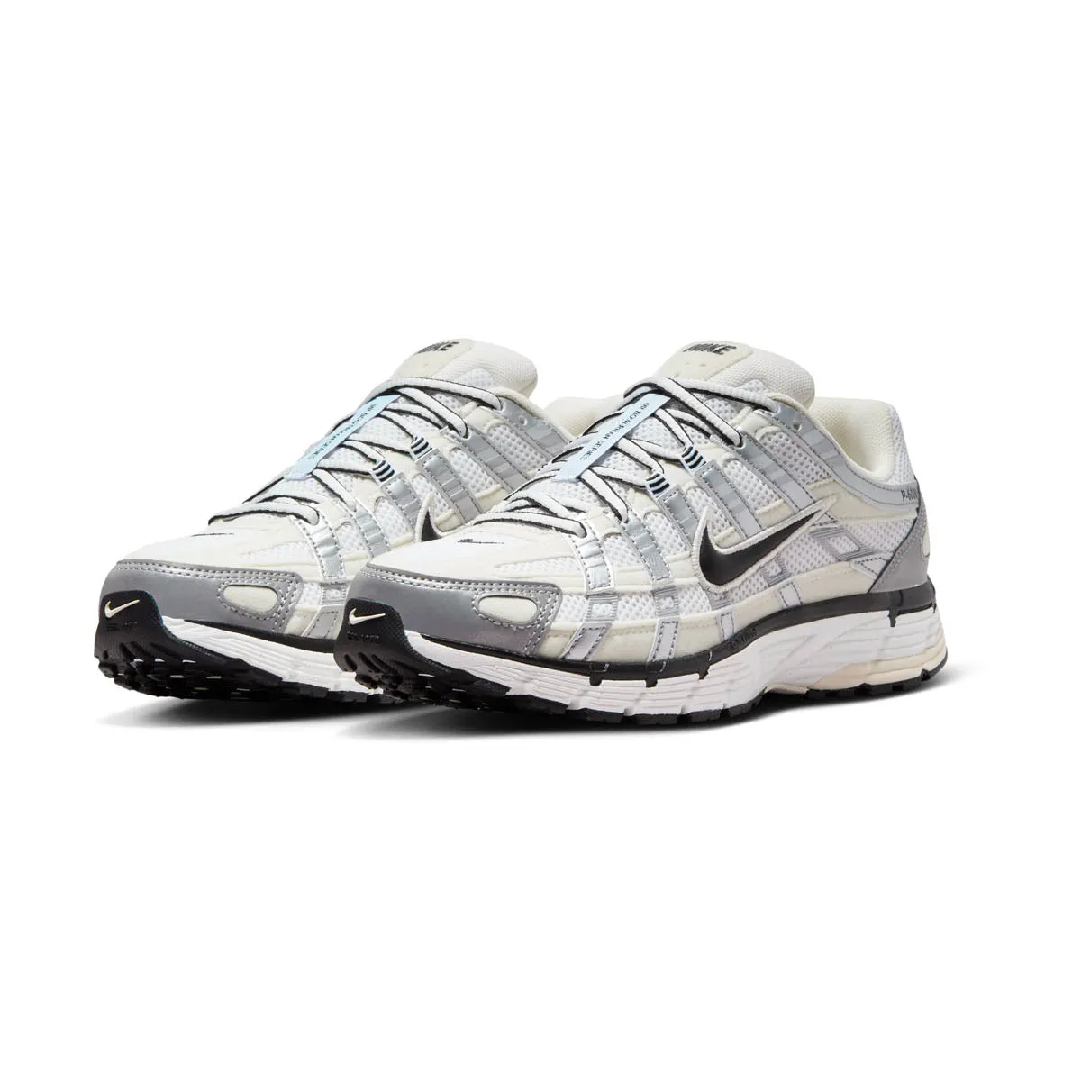 cushioned foam shoes morning run Nike P-6000 'Coconut Milk Metallic Silver' Women's Shoes