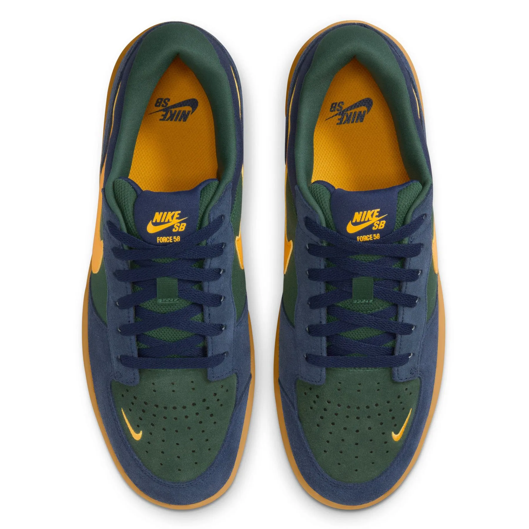 Nike SB Force 58 Midnight Navy/University Gold Side Impact