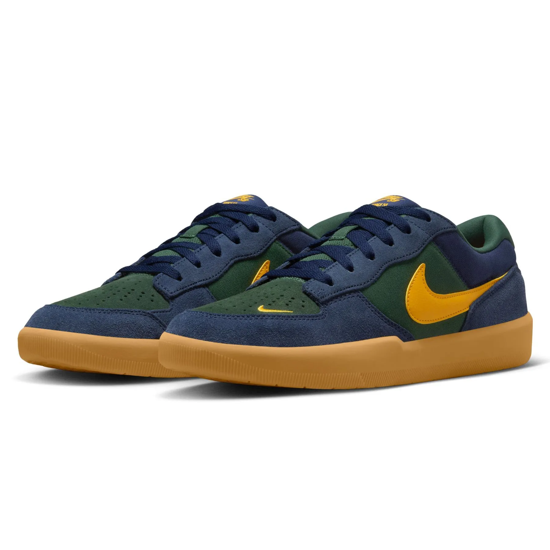 Lightweight Comfort Solid Construction Nike SB Force 58 Midnight Navy/University Gold