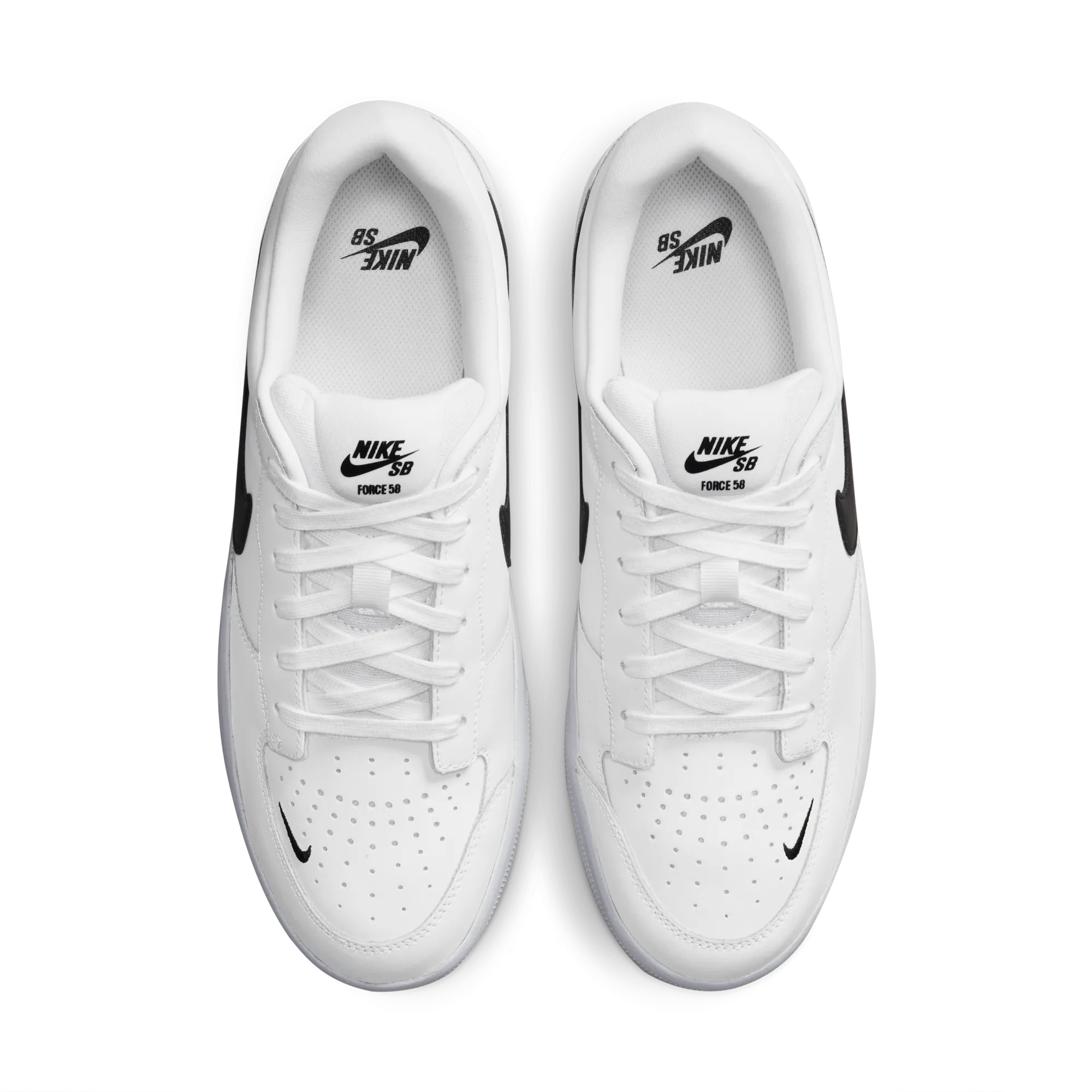 Anti Deformation Trendy Look Nike SB Force 58 Premium White/White/White/Black