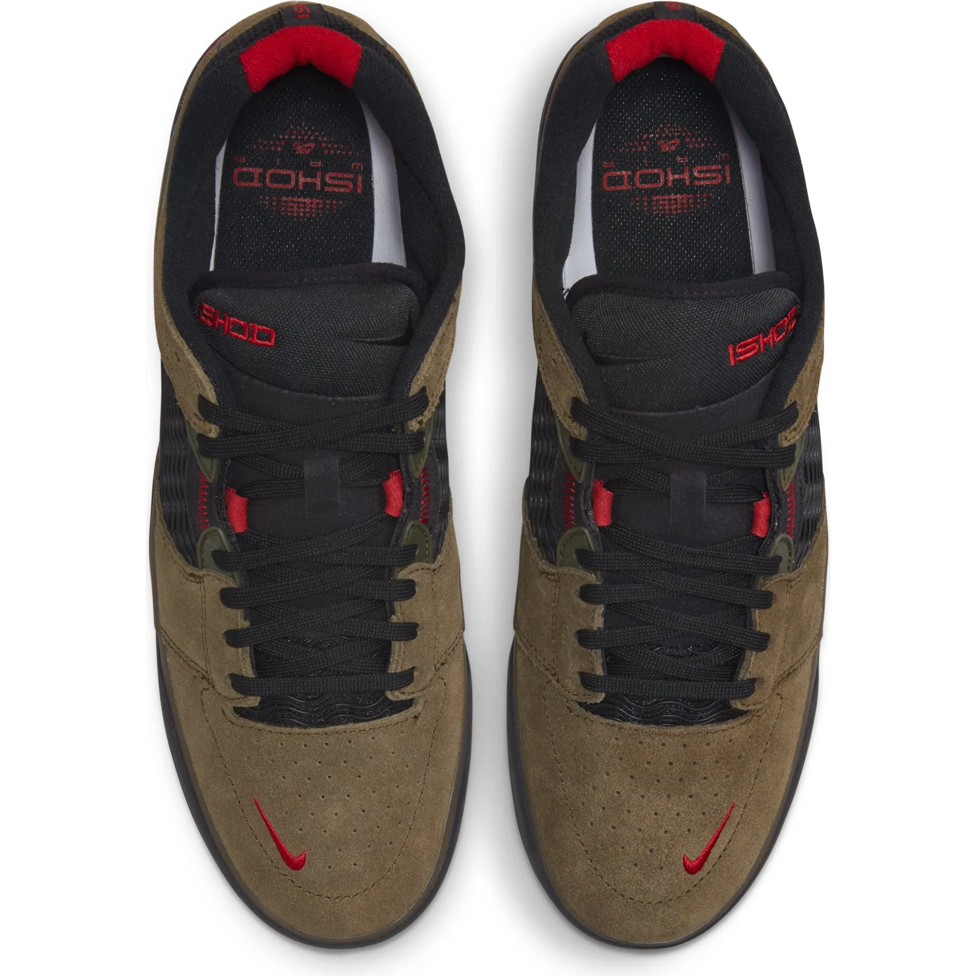 Skateboarding Fit Solid Build Nike SB Ishod Light Olive/Varsity Red/Black