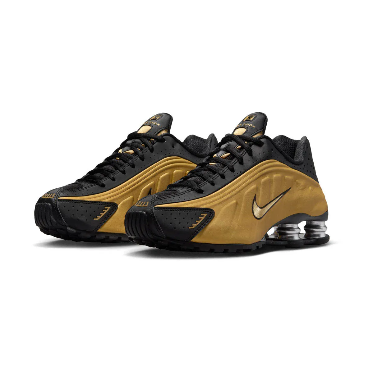 Nike Shox R4 'Black Metalic Gold' Women's Shoes well - ventilated Robust
