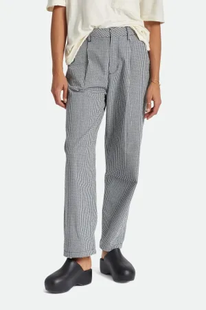 Victory Trouser Pant - Washed Navy Gingham Minimalist Look