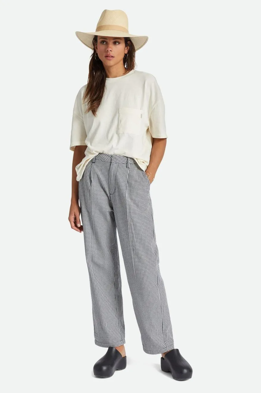 Victory Trouser Pant - Washed Navy Gingham Modern Waist