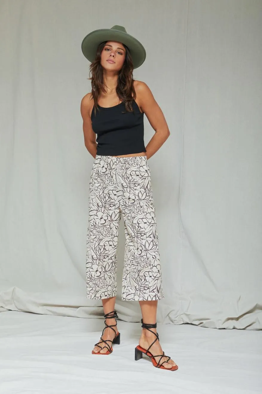 Essential Layer ThermalInsulation Indo Linen Wide Leg Pant - Whitecap