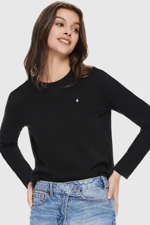 Long Sleeve Crop T-shirt Practical Design