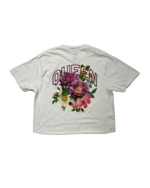 Machine washable INK - Queen - Crop T-Shirt - White