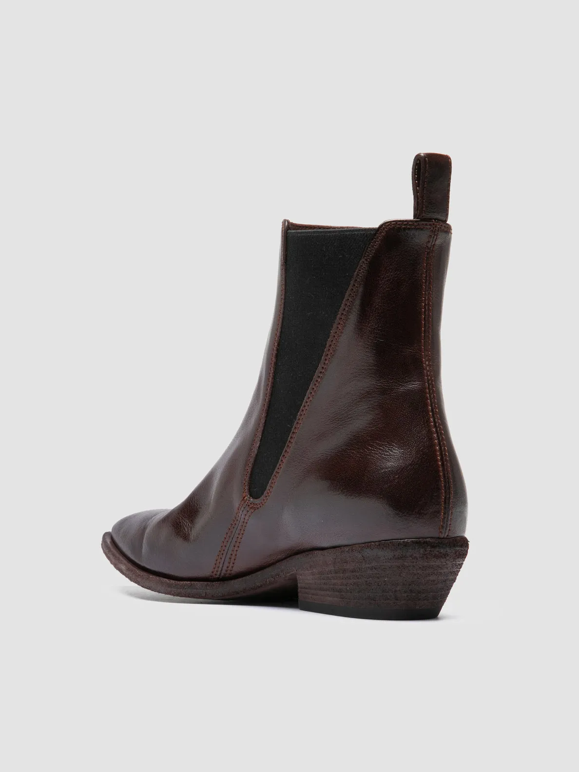 Wedge Sole NOELIE DD 101 - Burgundy Leather Chelsea Boots