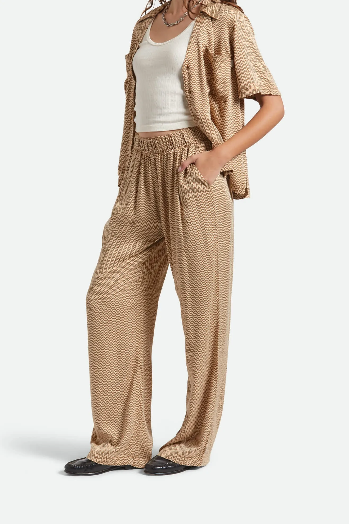 AdjustableWaistband Hudson Lounge Pant - Washed Copper/Whitecap