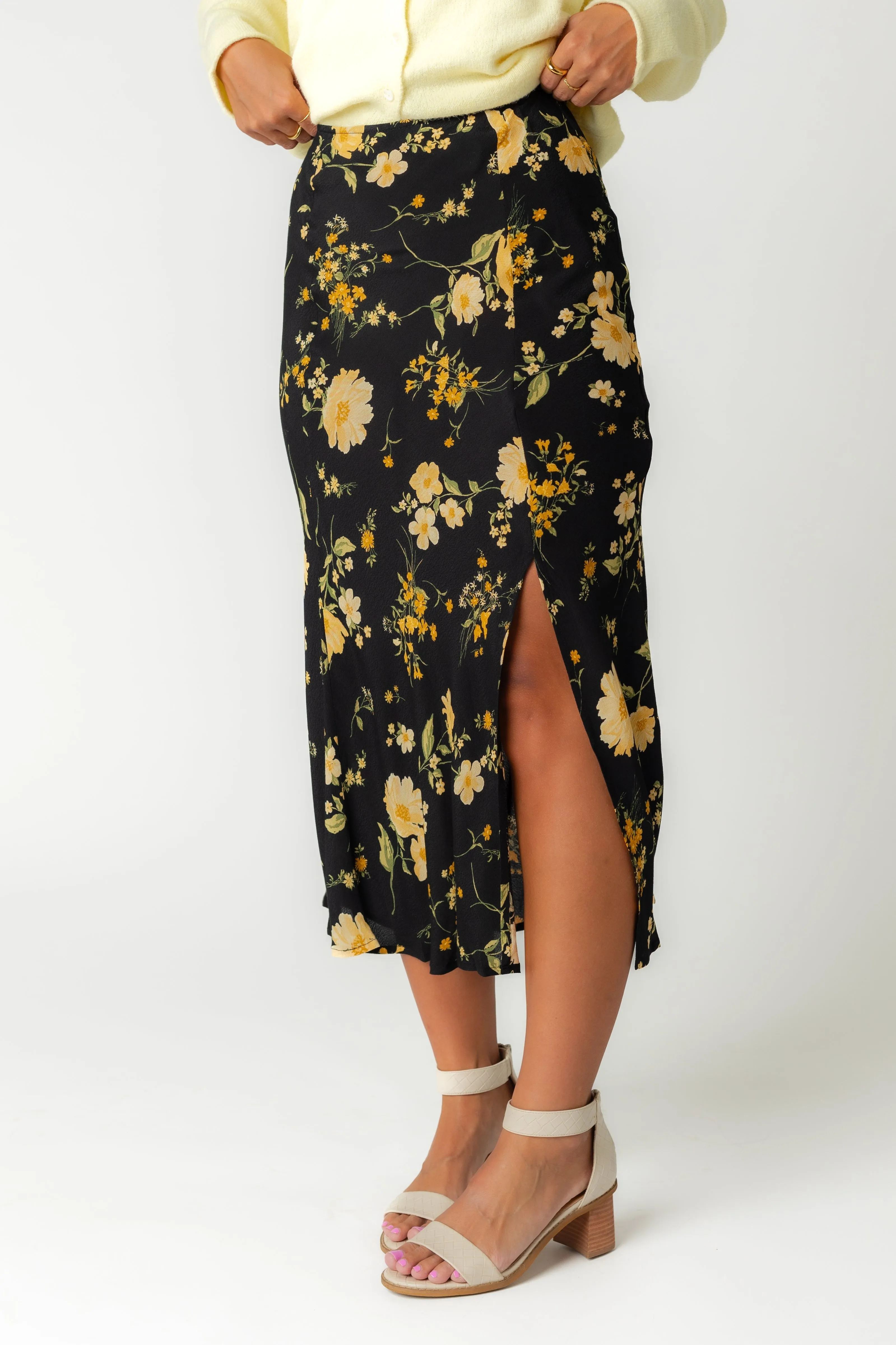 Relaxed Vibe Riverside Side Slit Skirt