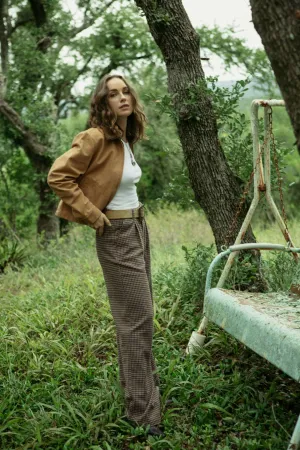 Ludlow Trouser Pant - Pinecone Brown Houndstooth Minimal Bulk