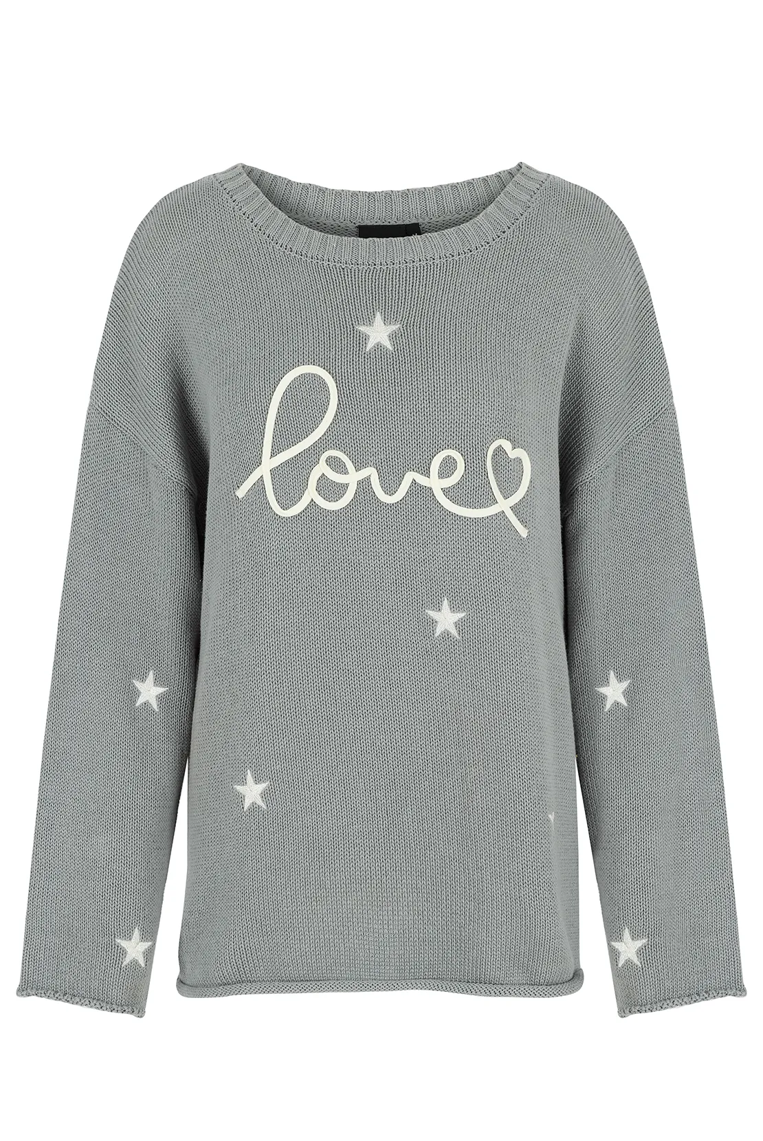 SeamFree Technology O&F Love Embroidered Jumper - Grey