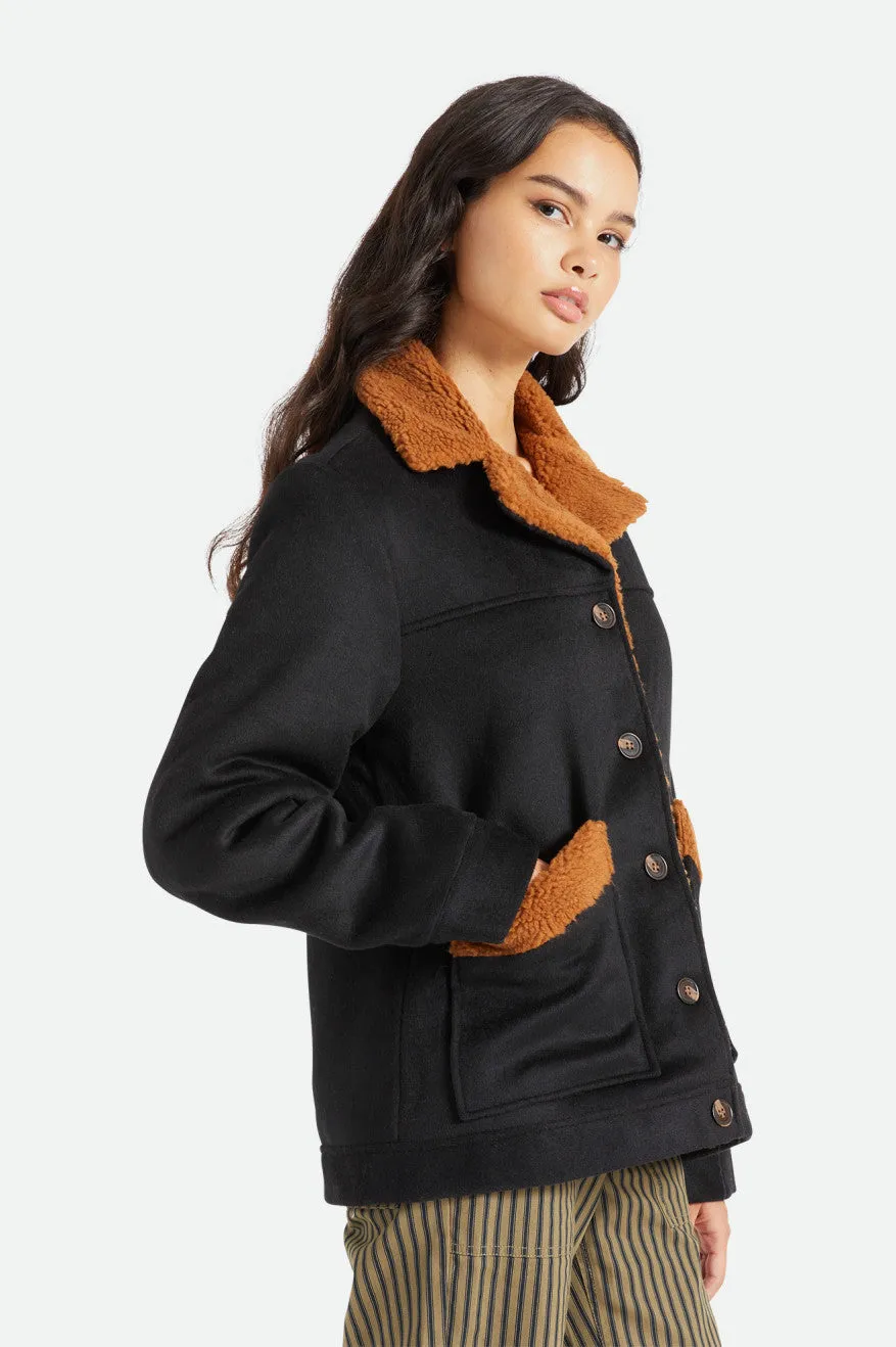 Rugged Style Nouvelle Coat - Black