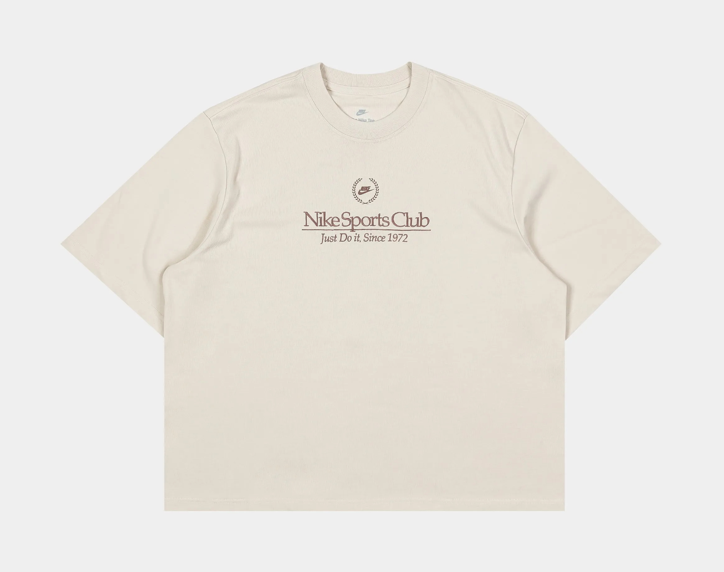 Cozy Design Office Mood NSW Boxy Campus Womens Short Sleeve Shirt (Beige)