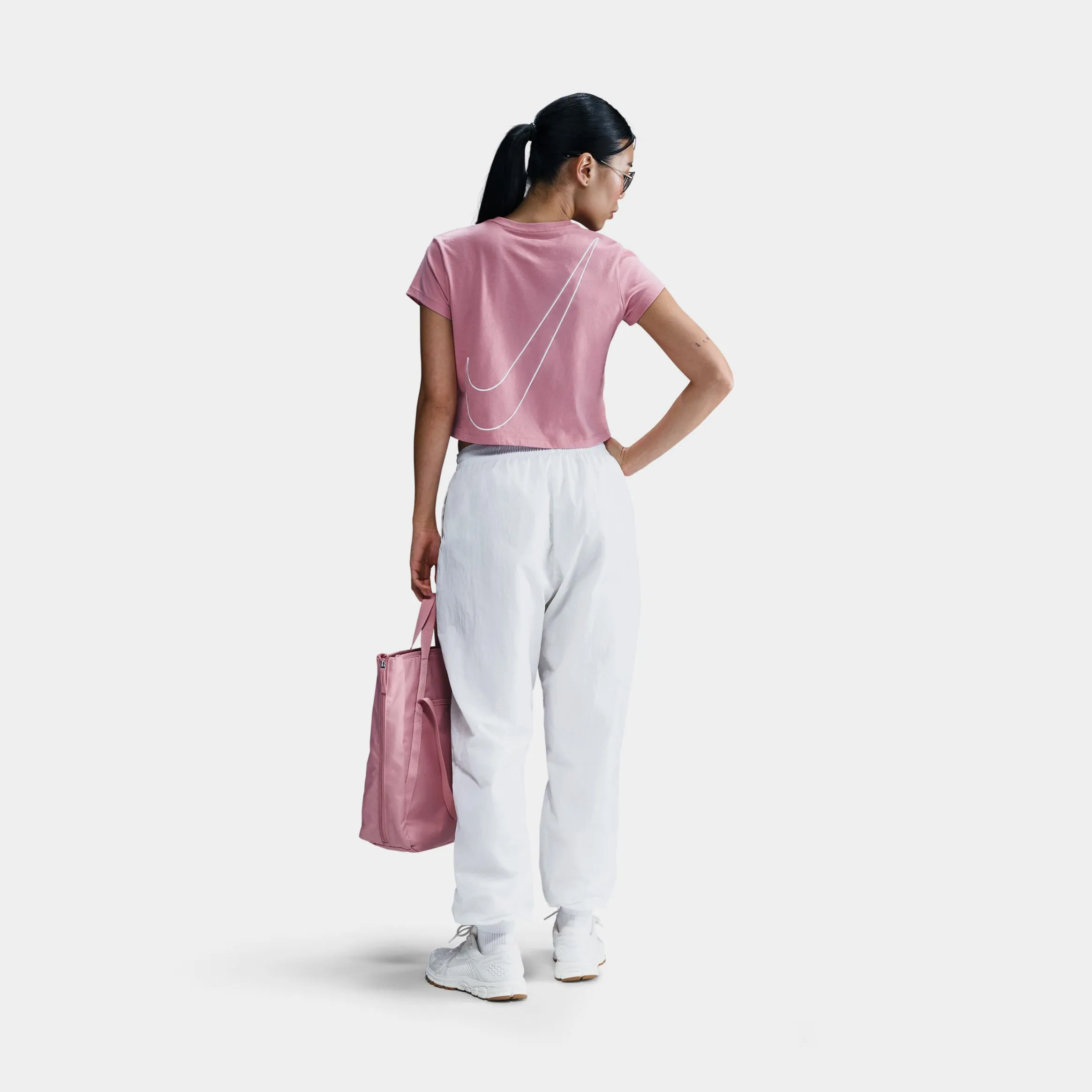 Clean Cut NSW Club Cropped Womens Short Sleeve Shirt (White/Elemental Pink)