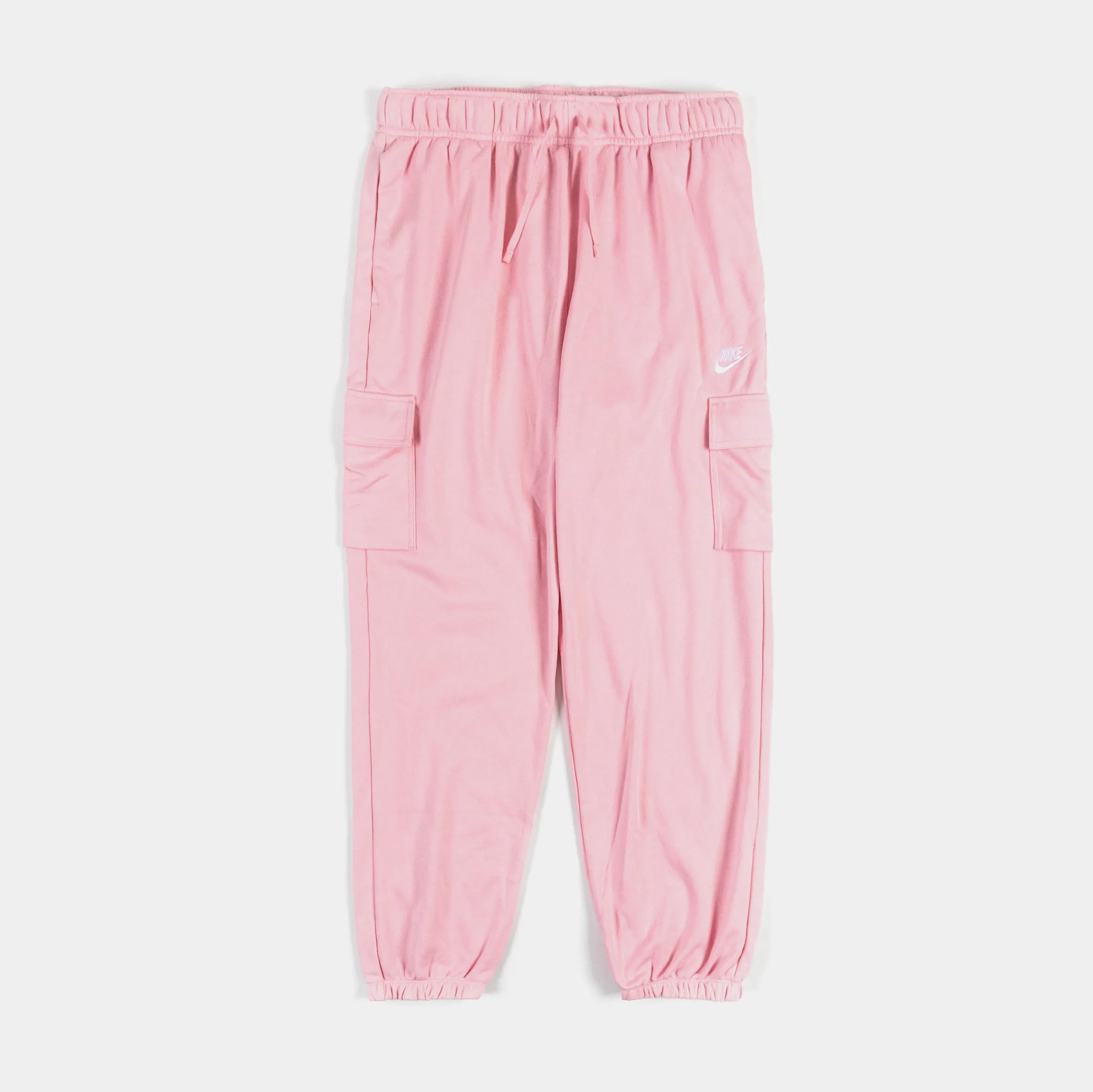 NSW Club Fleece Cargo Womens Pants (Pink/White) Effortless Style Urban Look