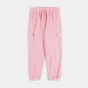 Tapered Leg Design Layer Friendly NSW Club Fleece Cargo Womens Pants (Pink/White)