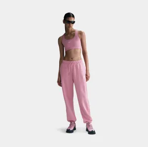 NSW Club Fleece Mid Rise Oversized Joggers Womens Sweatpants (Elemental Pink/Heather/White) Work Flex