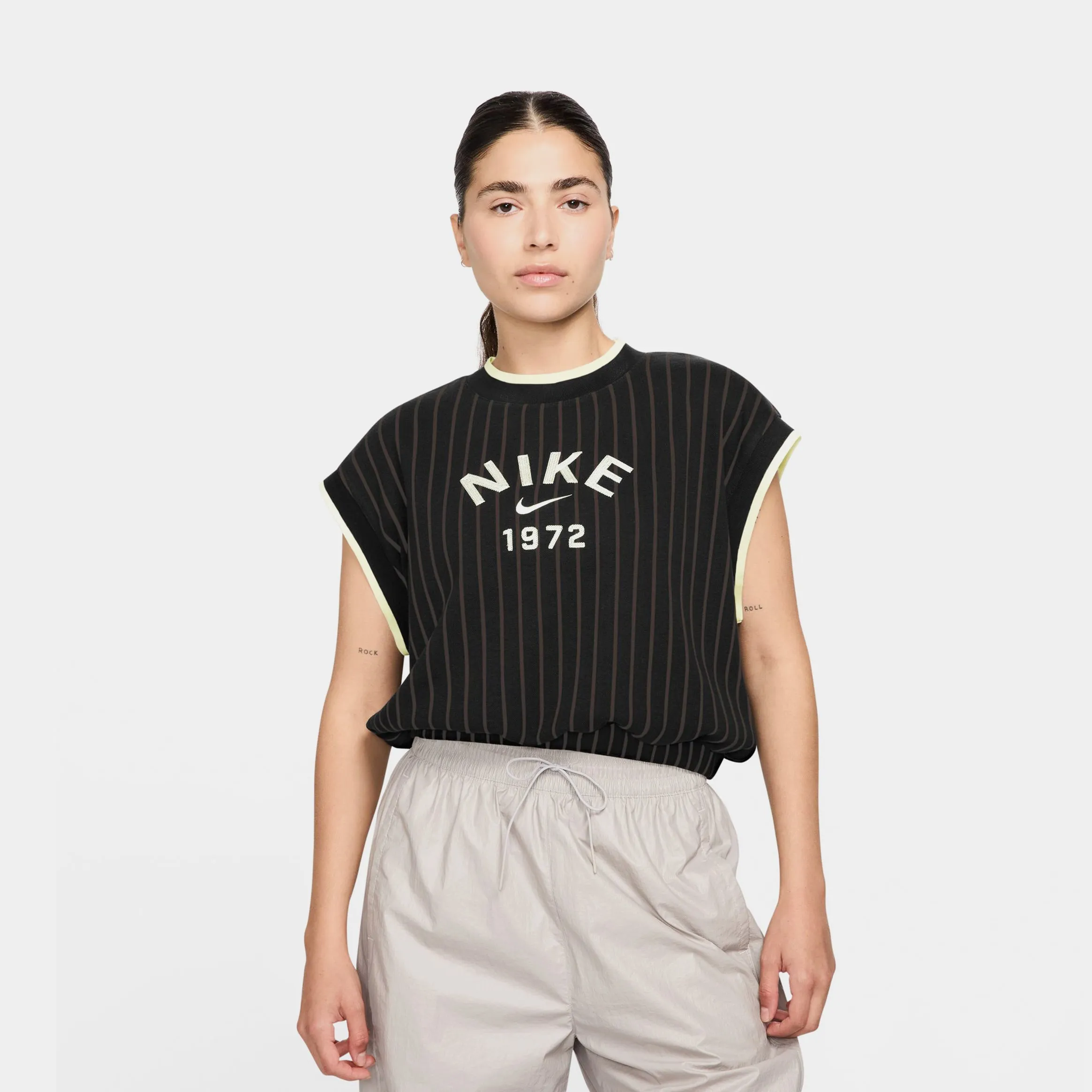 Tulle Soul Muse Edge NSW Collection Loose Knit Tank Womens Short Sleeve (Black/Velvet Brown/Sail/Sail)