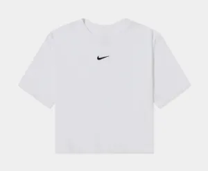 NSW Essential Crop Womens Short Sleeve Shirt (White) NoSlipTrims Energy Mood