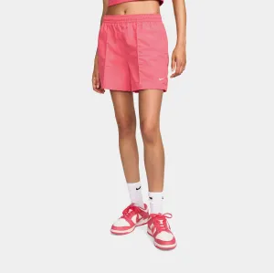 NSW Mid Rise Woven Womens Shorts (Pink) Versatile Wear