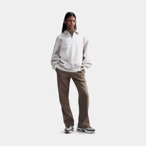 NSW Phoenix Fleece Open Hem Womens Sweatpants (Brown/Beige) Water-resistant