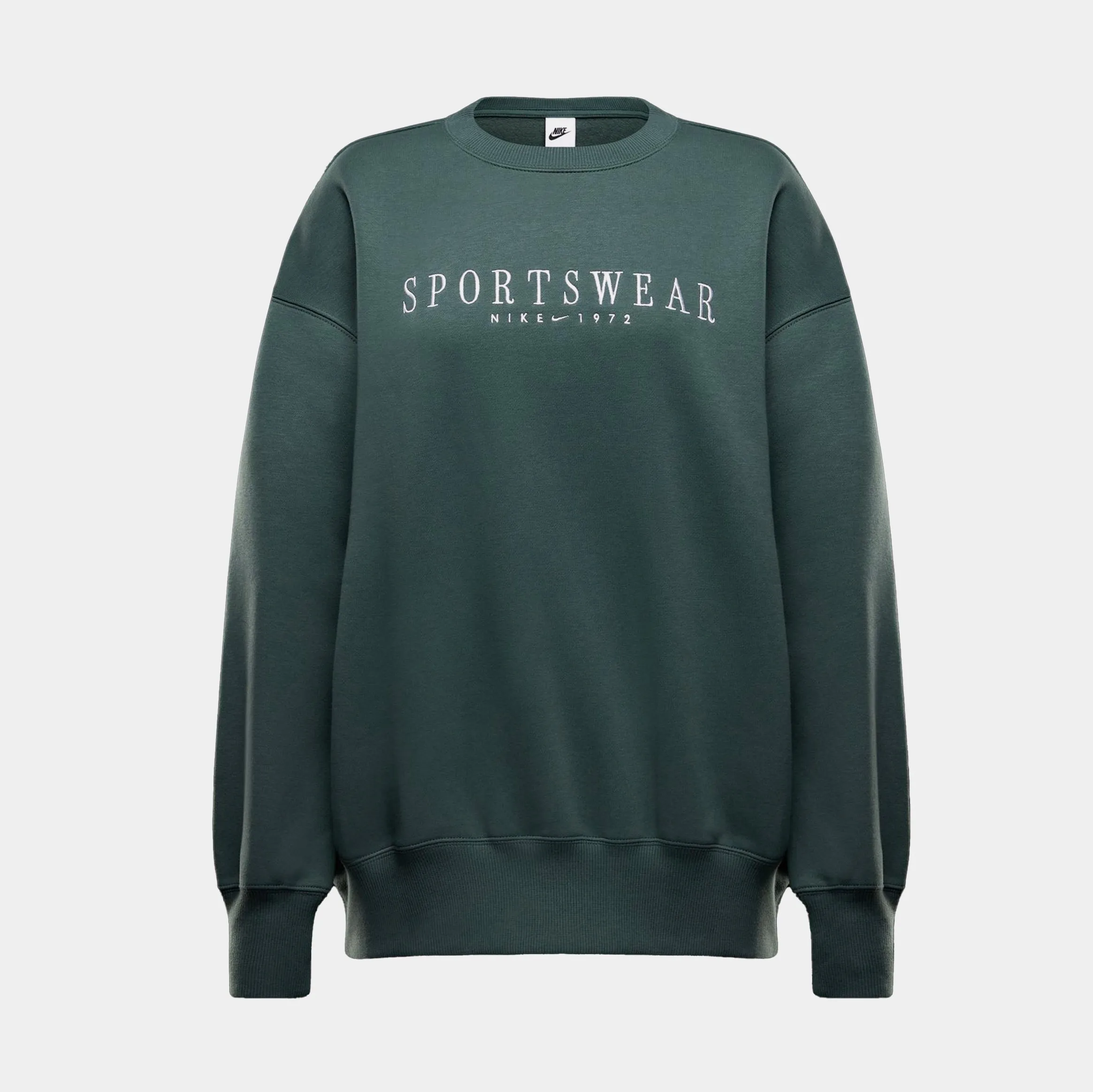 FormFitting Cut NSW Phoenix Fleece Oversized Womens Crewneck (Dark Green/White)