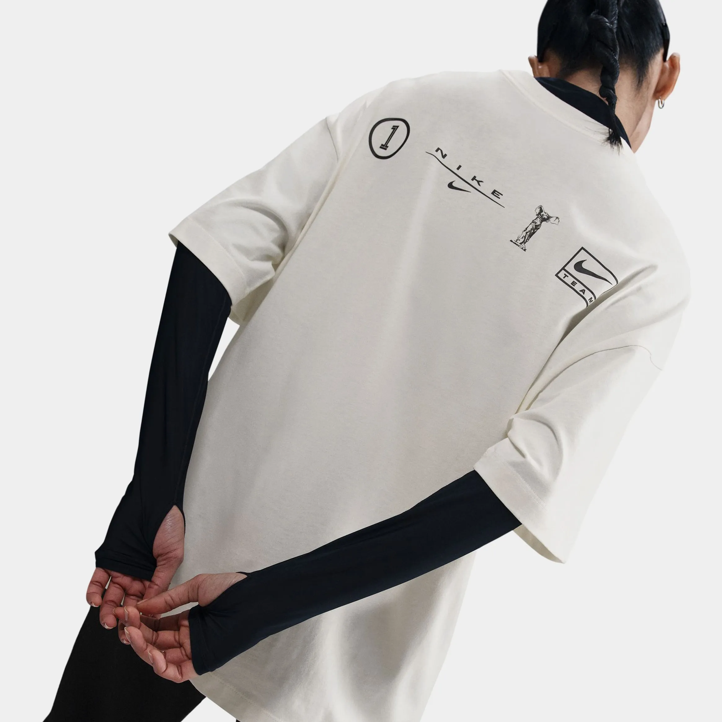 Essential Shirt AntiPillingTechnology NSW Street Oversized Womens Short Sleeve Shirt (White)