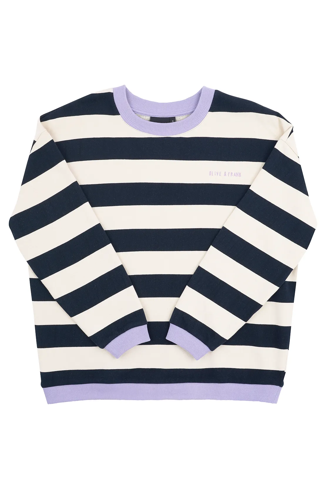 O&F Block Stripe Sweatshirt product after sales service
