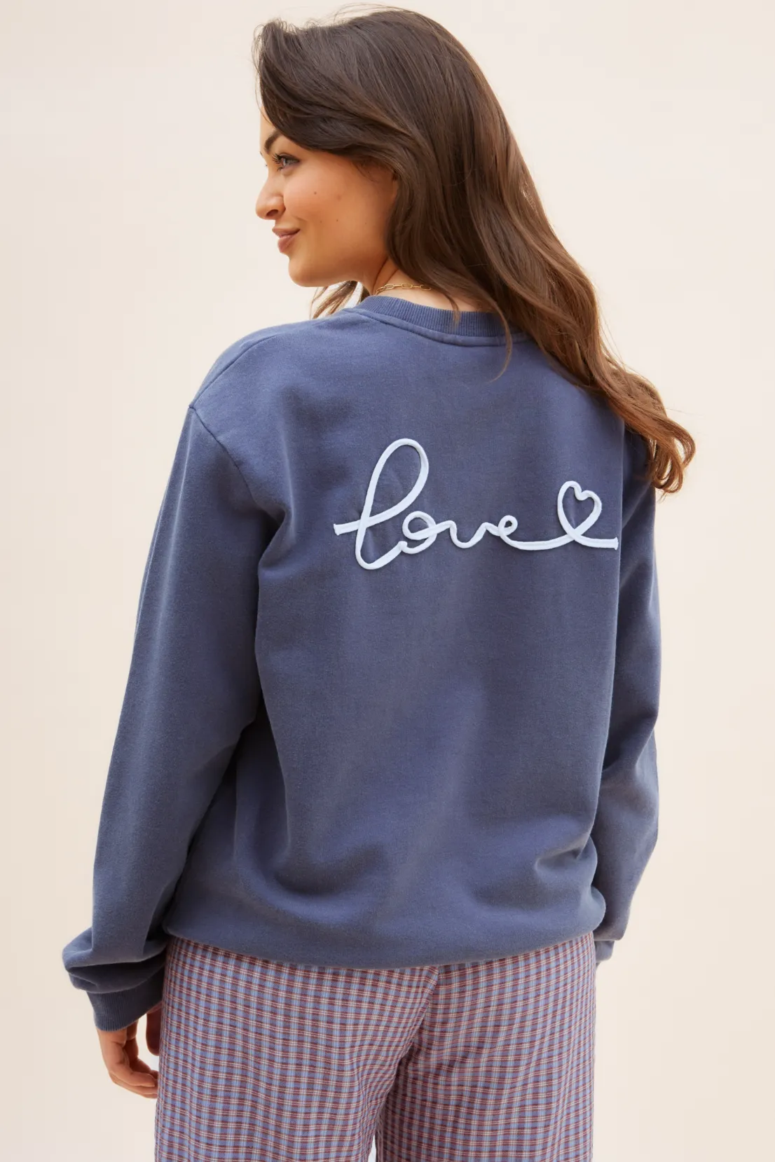 O&F Love Washed Sweatshirt Casual Comfort thermal