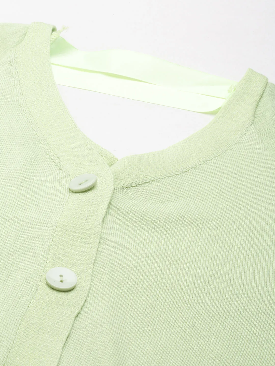 All-Purpose Wear Everyday Comfort Style Women's Green Shirt Style Cotton Crop Top