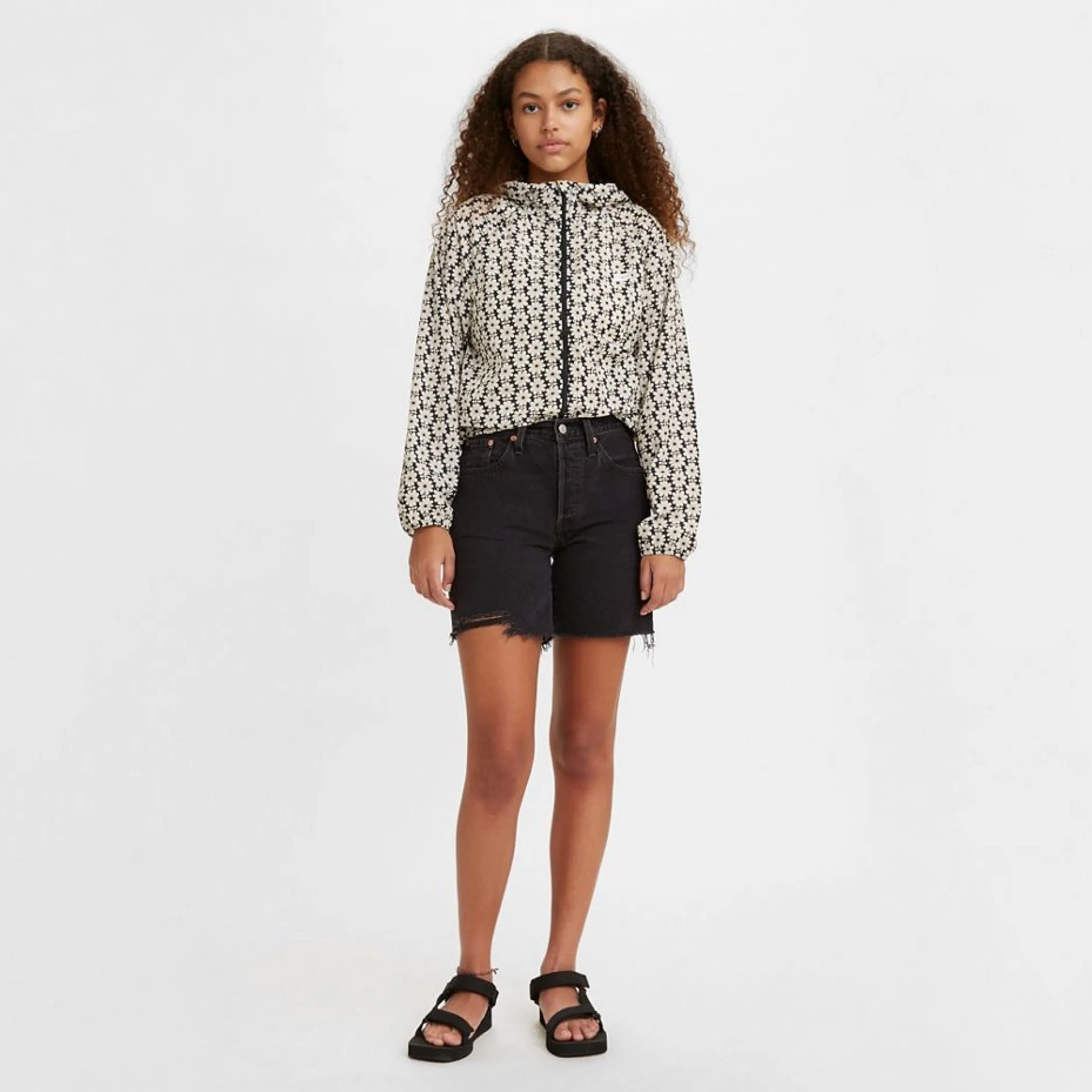 501 Mid Thigh Short (Lunar Black) FrictionResistantFabric pack light