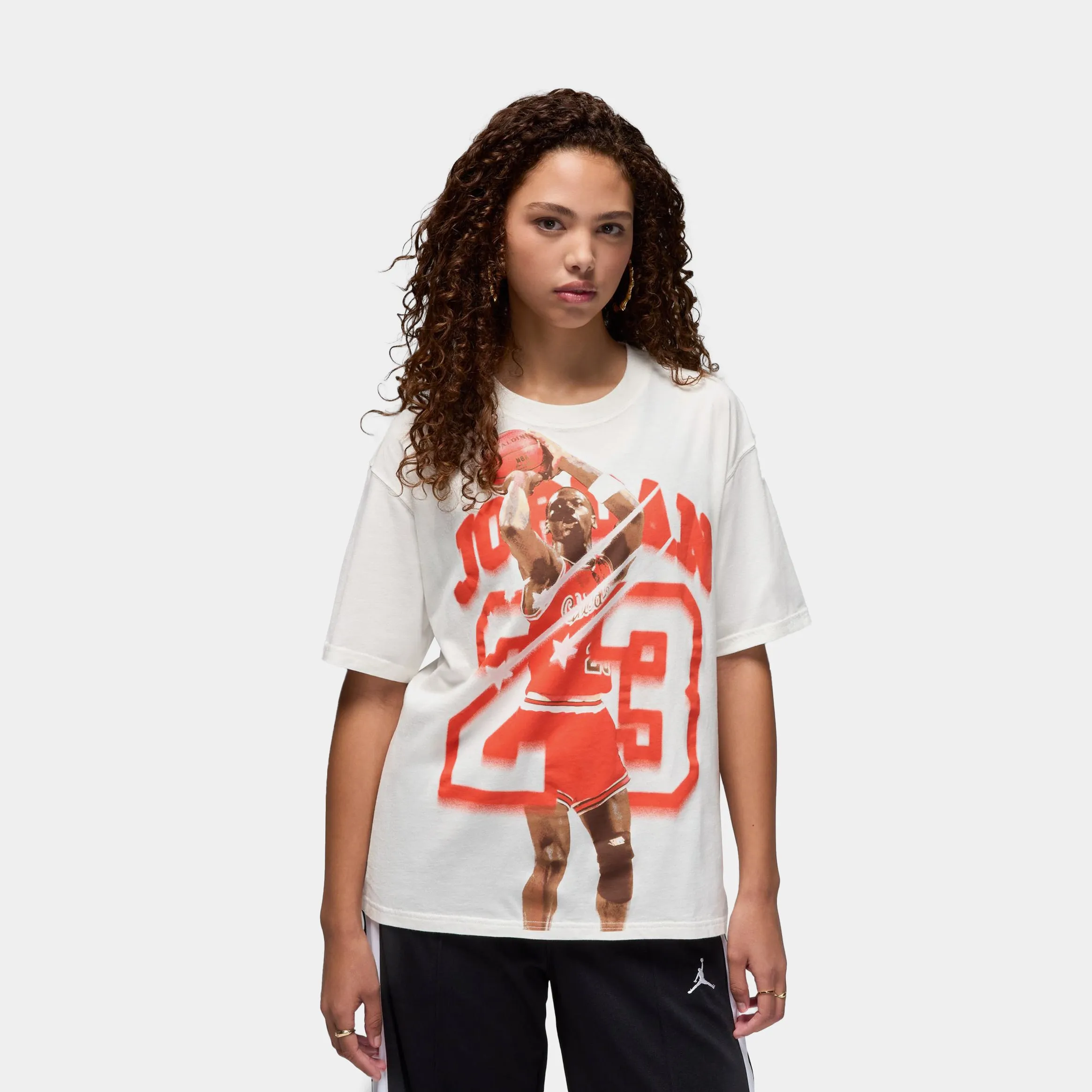 40th Anniversary Graphic Womens Short Sleeve Shirt (Beige/Red) Denim Cool Winter Core