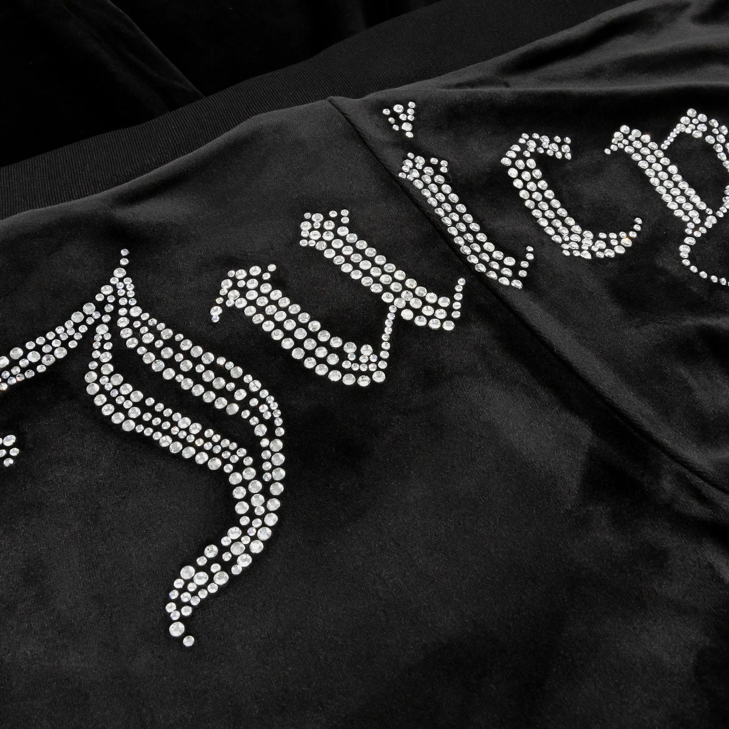 Timeless Fit Og Big Bling Velour Womens Track Pants (Black)