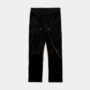 Sporty Comfort Wear Og Big Bling Velour Womens Track Pants (Black)