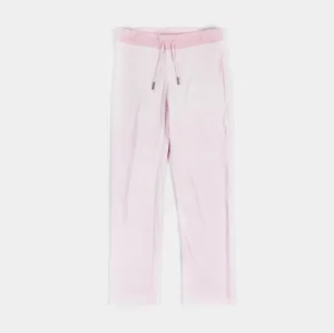 Secure Cuff Design Og Big Bling Velour Womens Track Pants (Light Pink)
