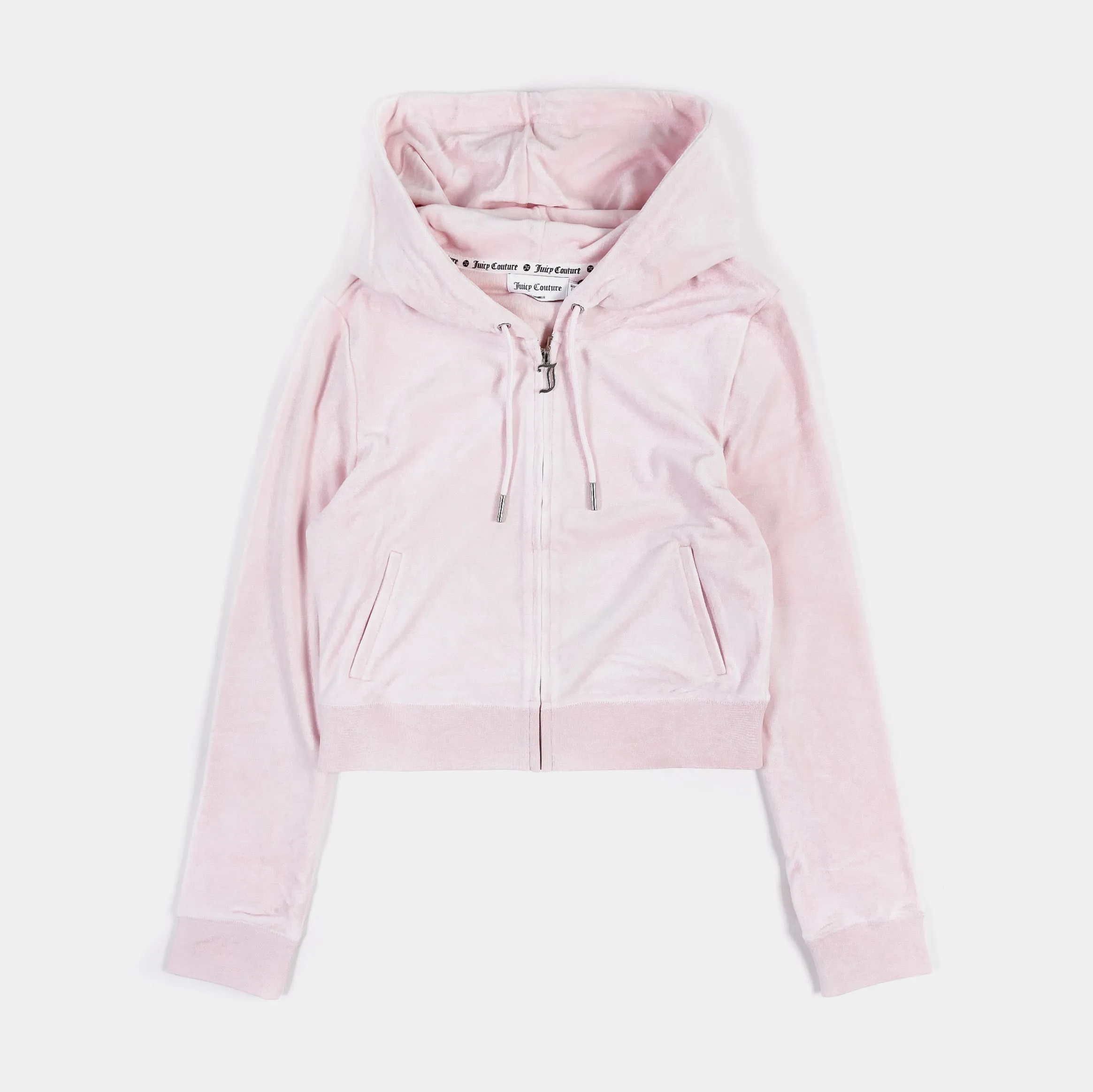 product stud toughness Beach Wear OG Bling Velour Full Zip Womens Hoodie (Light Pink)