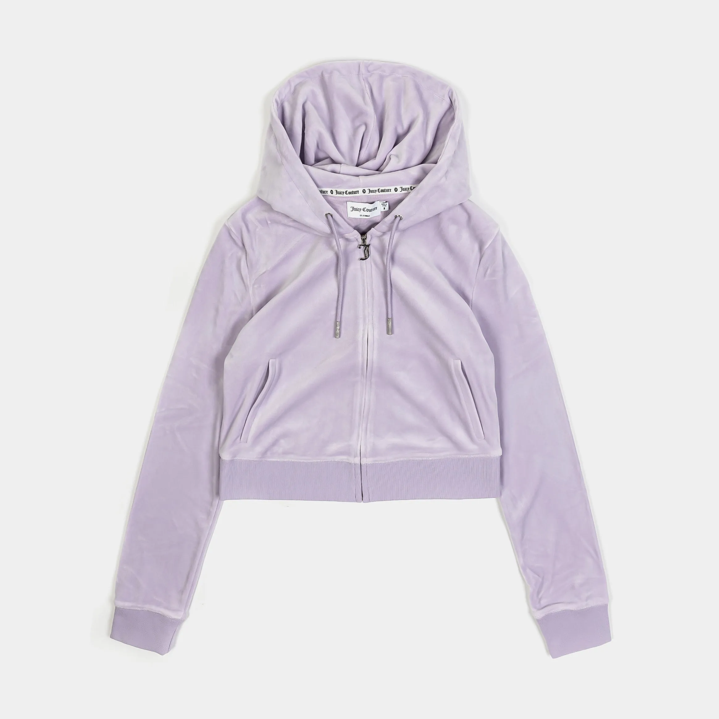 OG Bling Velour Full Zip Womens Hoodie (Violet) Comfy Street Style