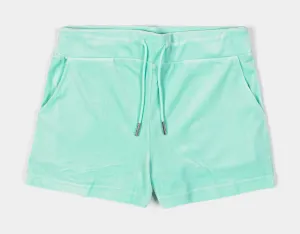 OG Bling Velour Womens Shorts (Mint) Rubberized Waist Grip Light Fit