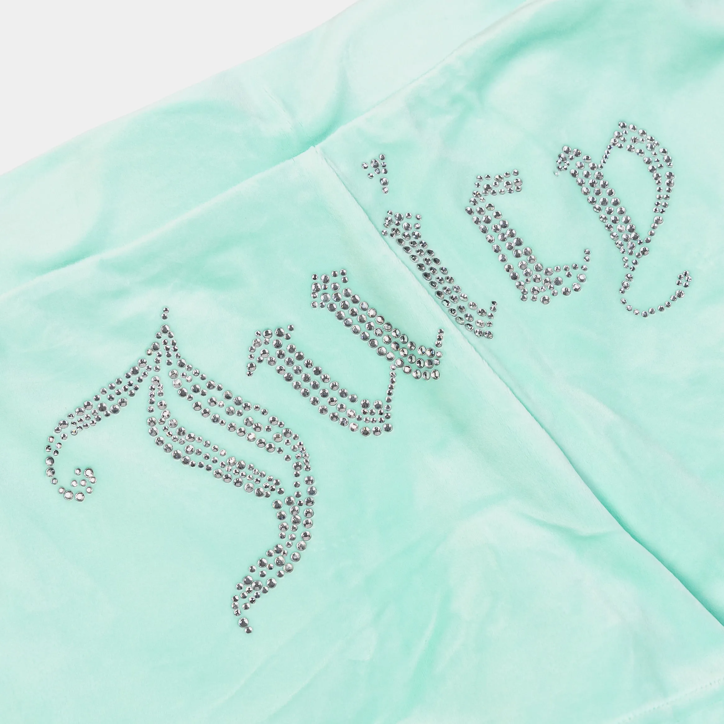 Quick Action Fit OG Bling Velour Womens Shorts (Mint)