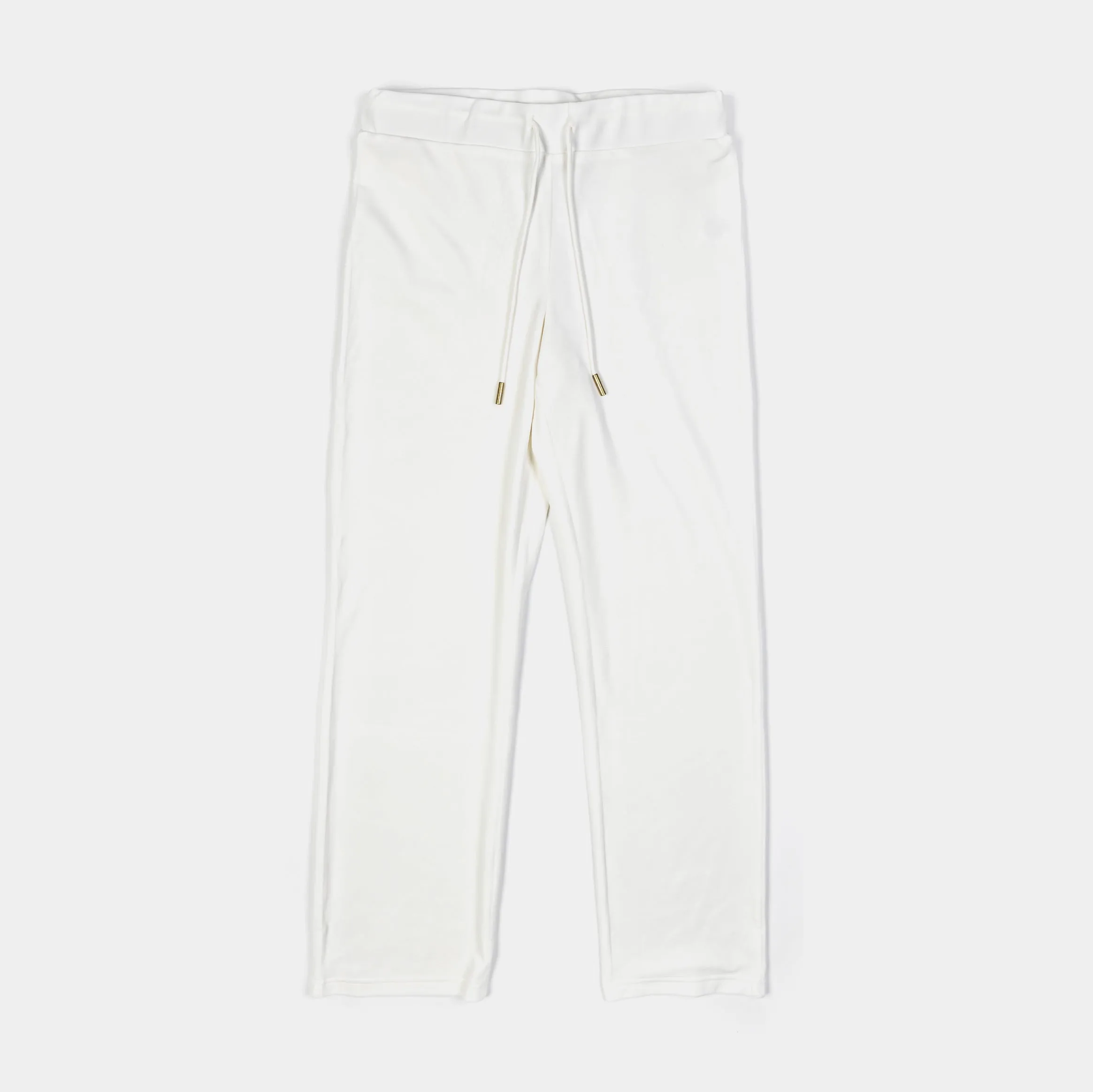 Ombre Big Bling Velour Womens Track Pants (White) Street Style