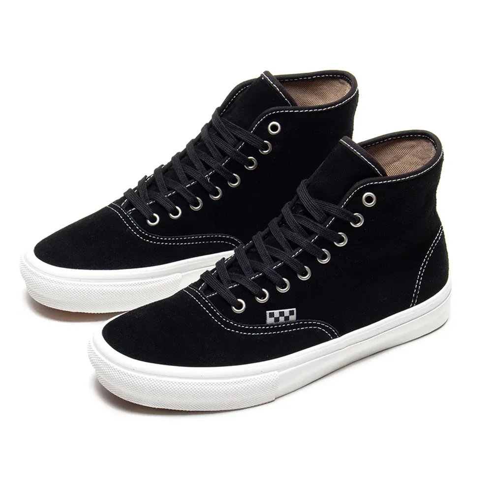 Vans - Skate Authentic High (Black/White) Rubber Tread Pattern